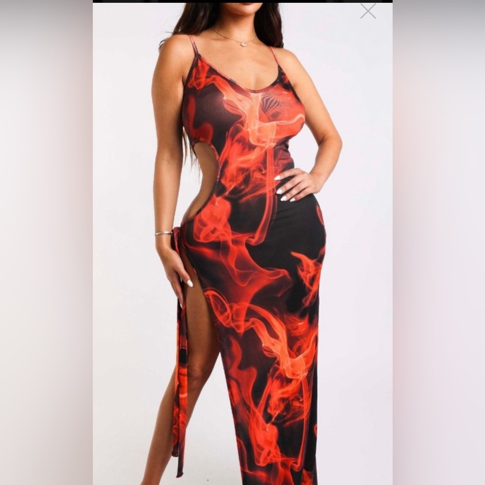 Playing With Fire Maxi Dress🔥